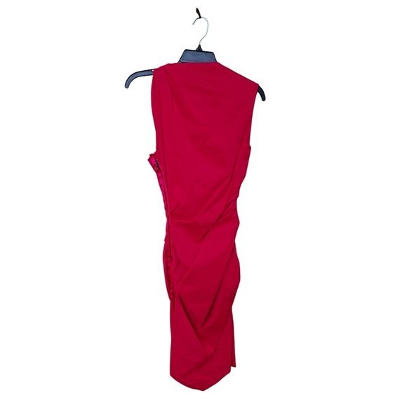 New LANVIN FUCHSIA LINEN DRESS FR 38 - Picture 3 of 5